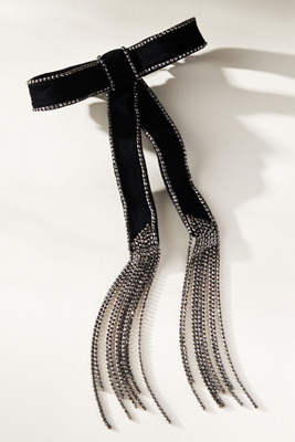 Gaios Shiny Farfalle Velvet Bow. NEW IN BOX SHINY BOW HAIR CLIP main image 3