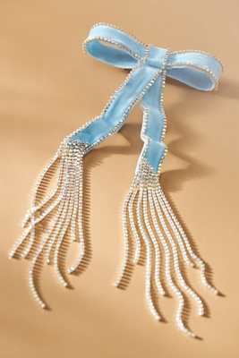 Gaios Shiny Farfalle Velvet Bow. NEW IN BOX SHINY BOW HAIR CLIP main image 2