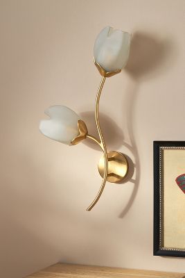 Anthropologie Bloom Sconce In Neutral