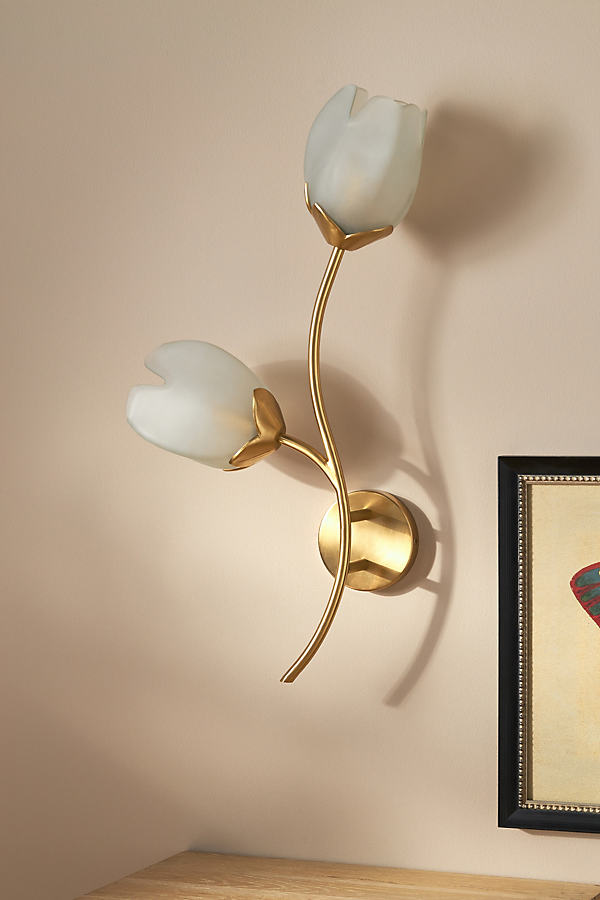 Anthropologie Bloom Sconce In Neutral
