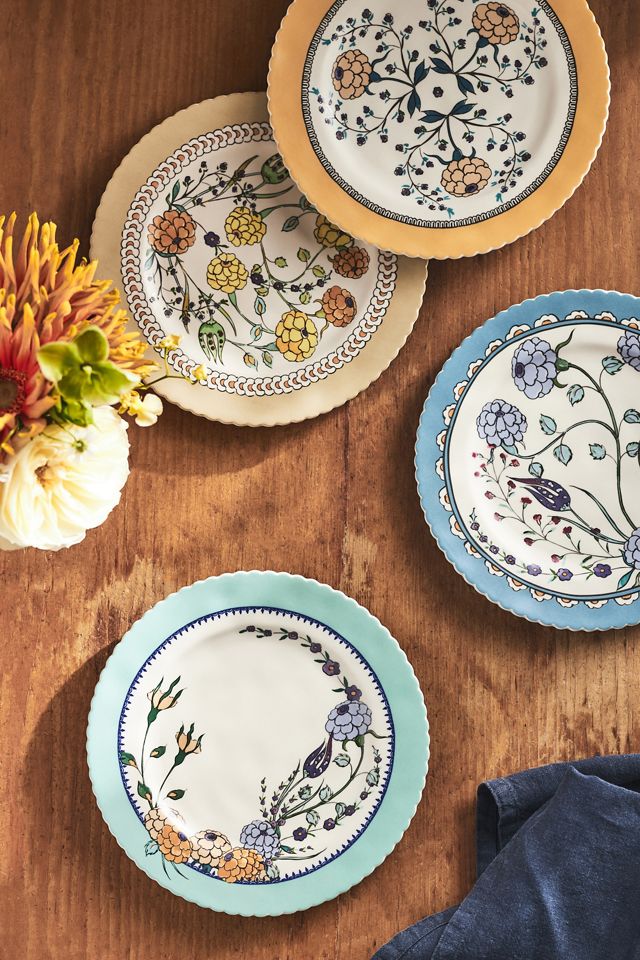 Turkuaz Kitchen Posy Dessert Plates, Set of 4 #1