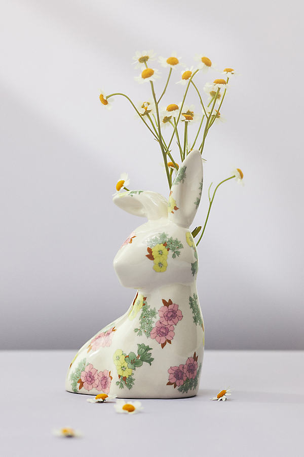 Bunny Stoneware Vase