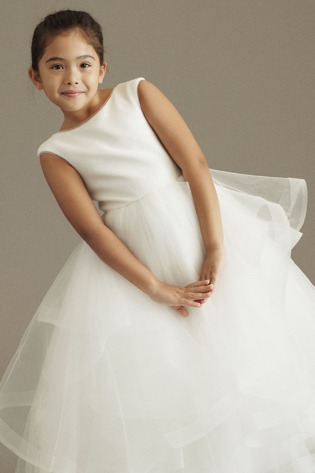 Sequin and tulle flower girl outlet dress