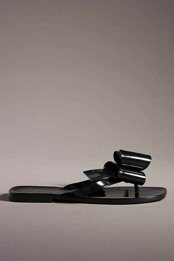 Jeffrey Campbell 3-d Bow Sandals In Black