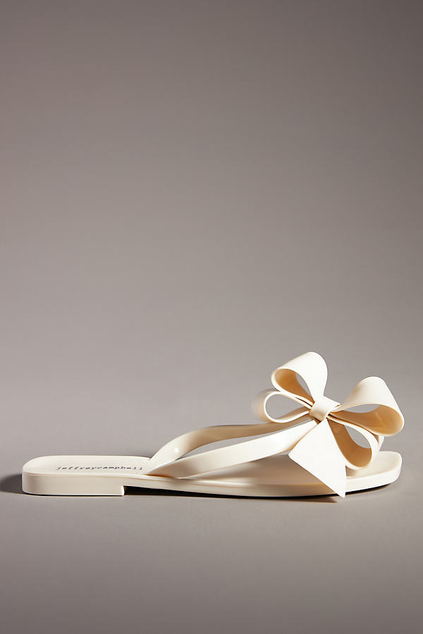 Jeffrey Campbell 3-d Bow Sandals In Beige