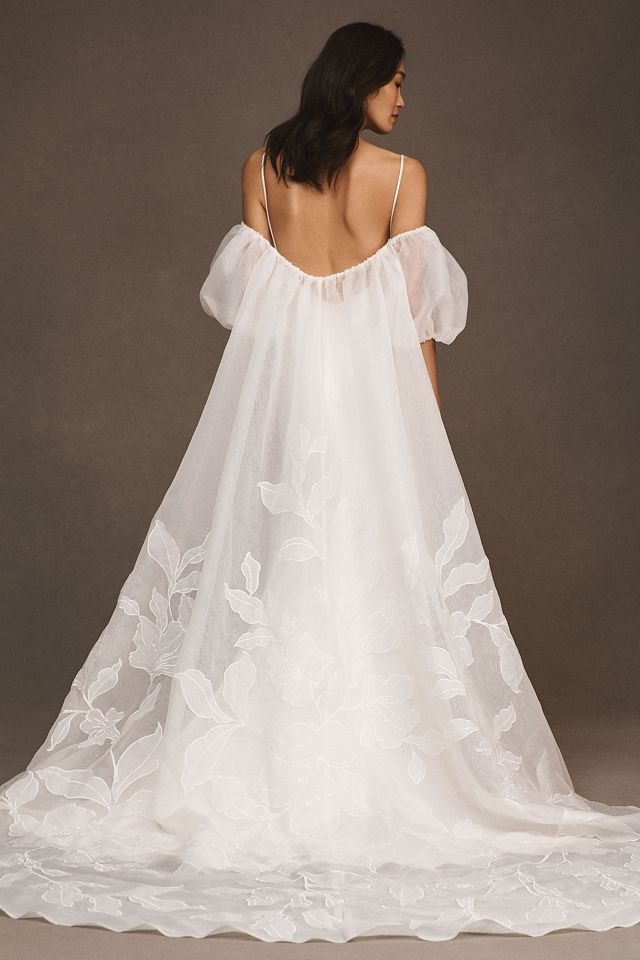 Jenny Yoo Giselle Puff-Sleeve Bridal Cape #2