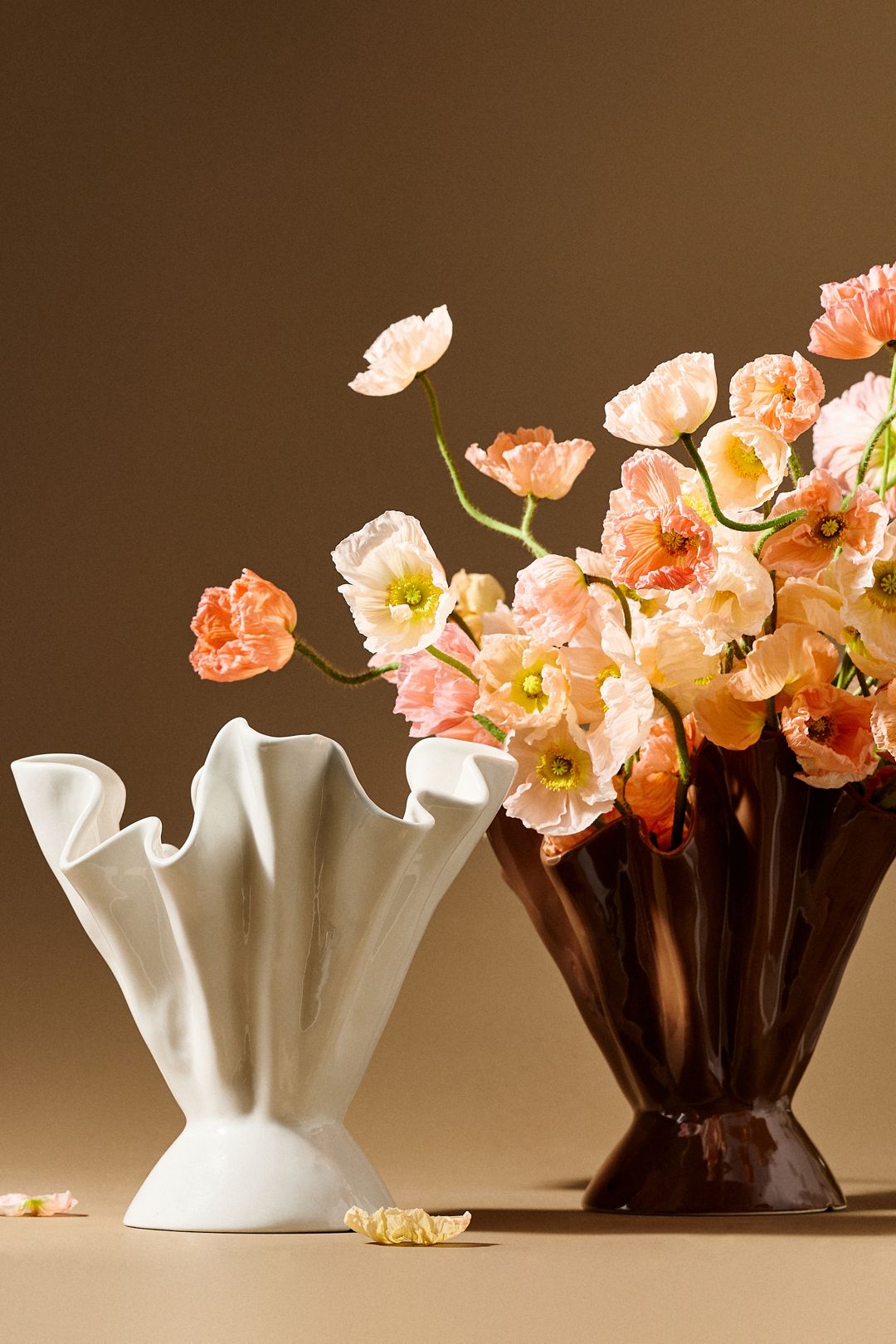 Ruffle Vase - Ivory, One Size