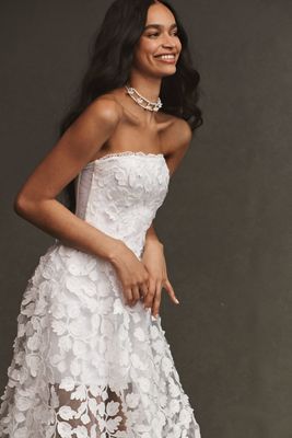 Anthropologie ★ Helsi Naomi Strapless llic Fringe Dress Helsi Naomi Strapless Metallic Fringe Midi Dress | Anthropologie