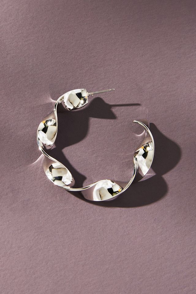 Ribbon Hoop Earrings #1