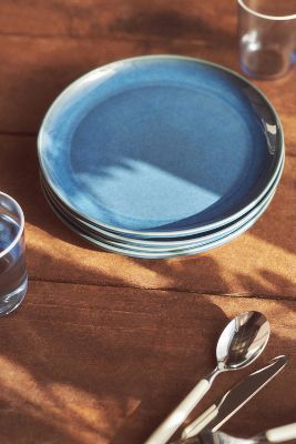 Anthropologie Ginny Side Plates, Set Of 4 In Blue