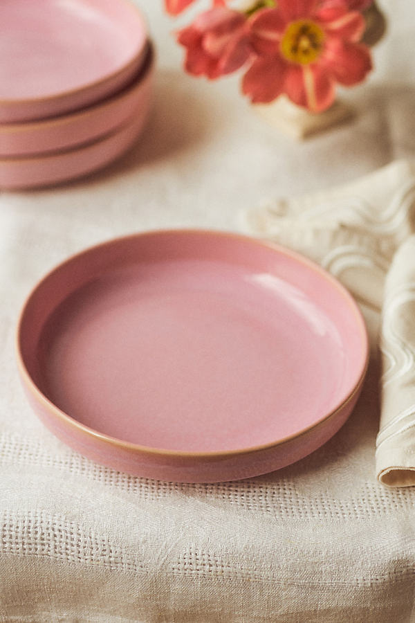 Anthropologie Ginny Pasta Bowls, Set Of 4 In Pink