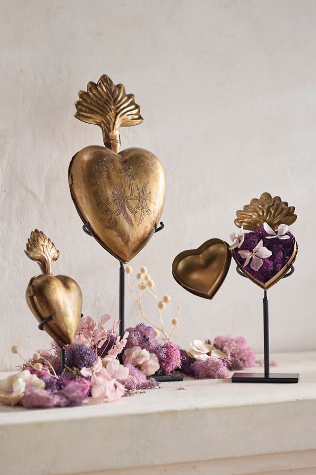 Brass Heart Curio + Stand