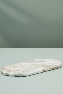 Anthropologie Alessandra Marble Cheese Board In White