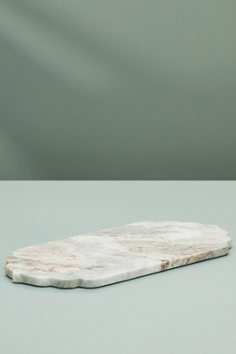 Anthropologie Alessandra Marble Cheese Board In White