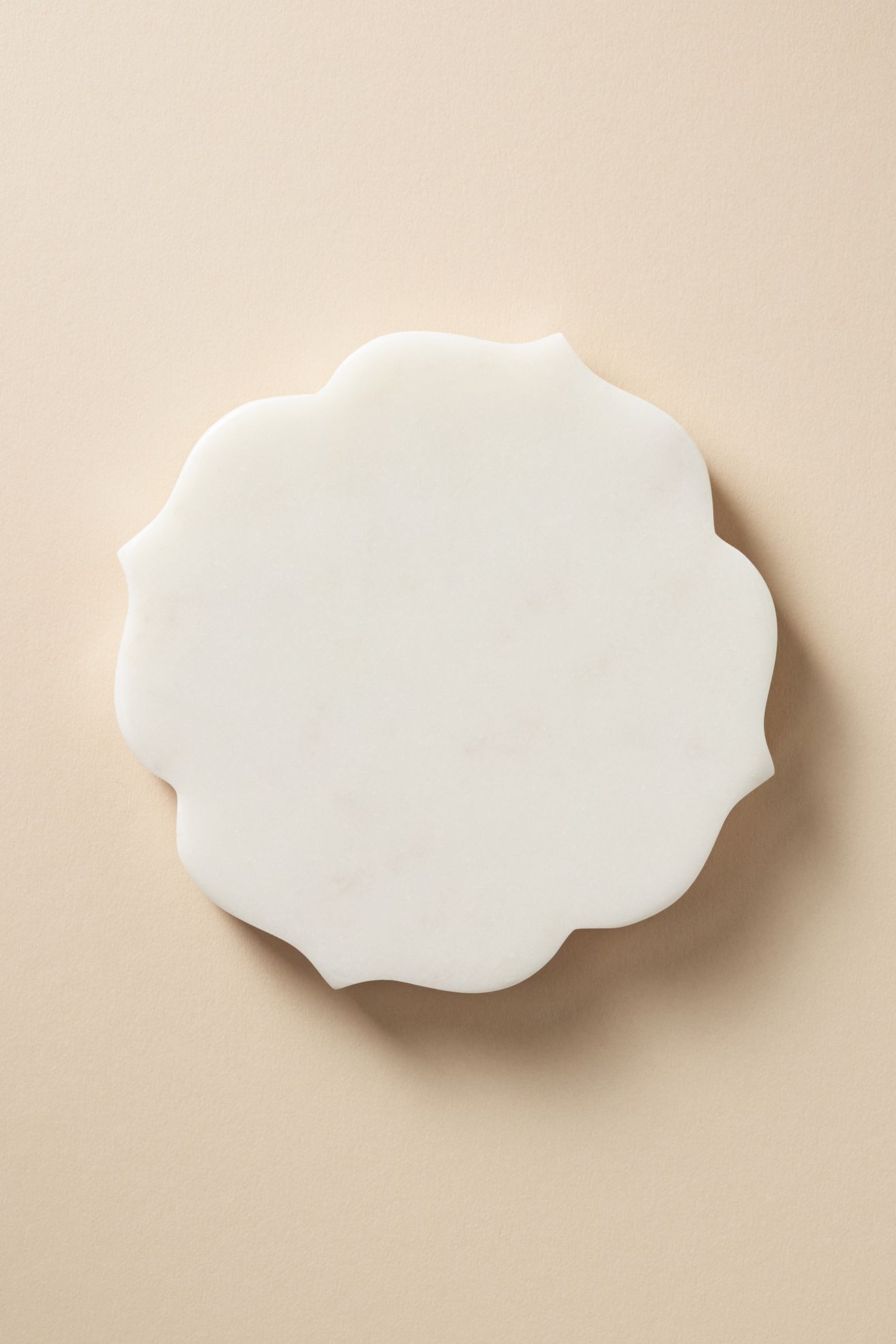 Alessandra Marble Coaster - White, One Size