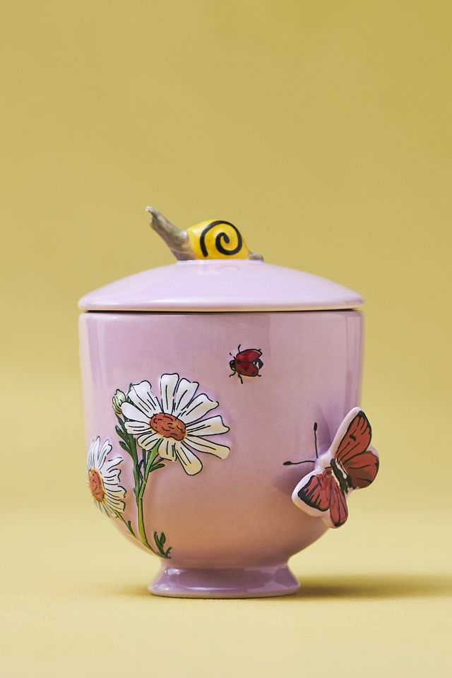 Faye Floral Night Gardenia Ceramic Candle #1