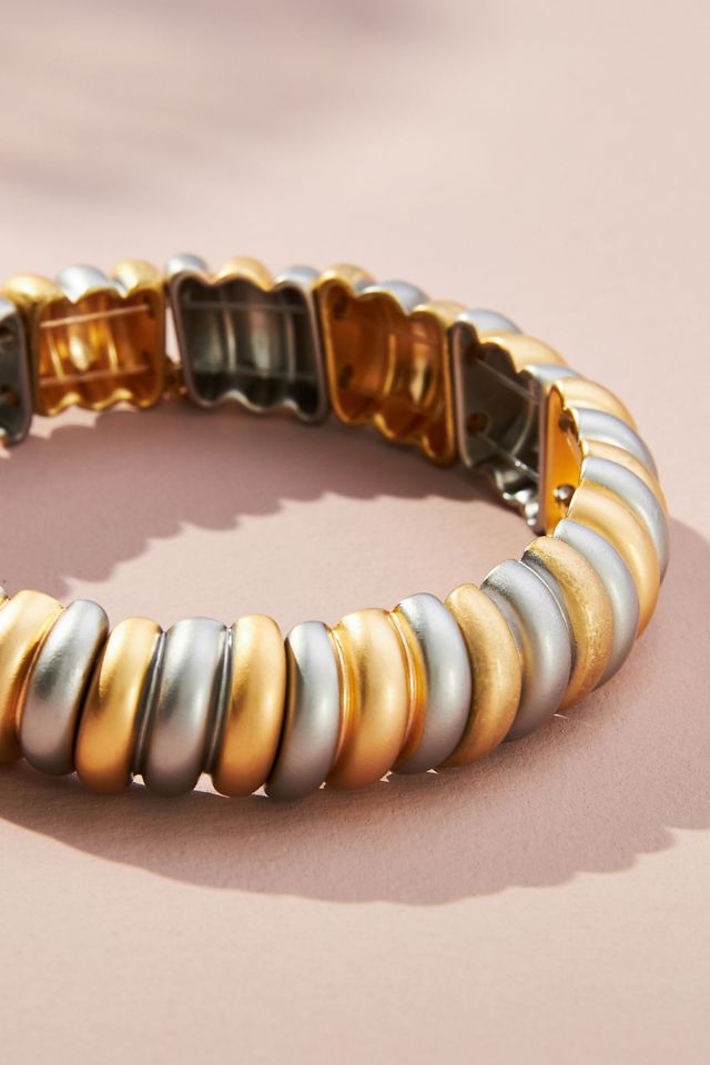 Ribbed Metal Bracelet #1