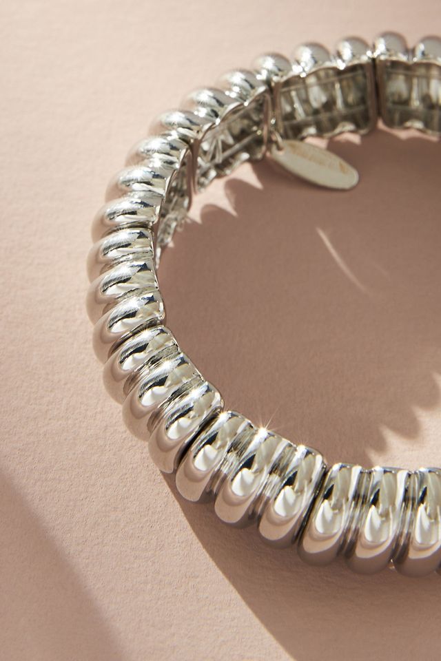 Ribbed Metal Bracelet #1