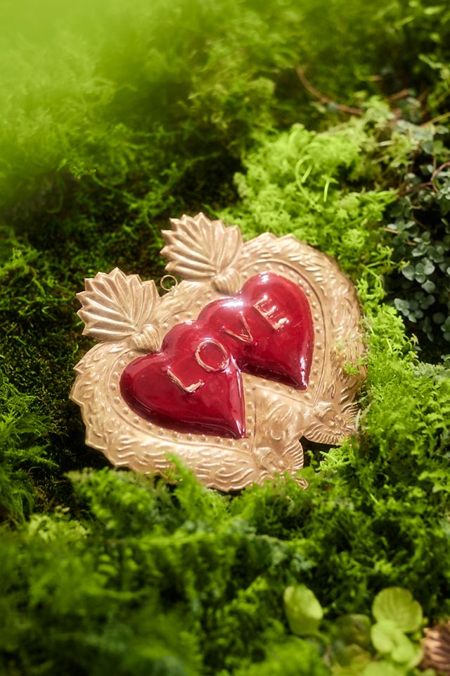 Burnished Heart Medallion, Red Love #2