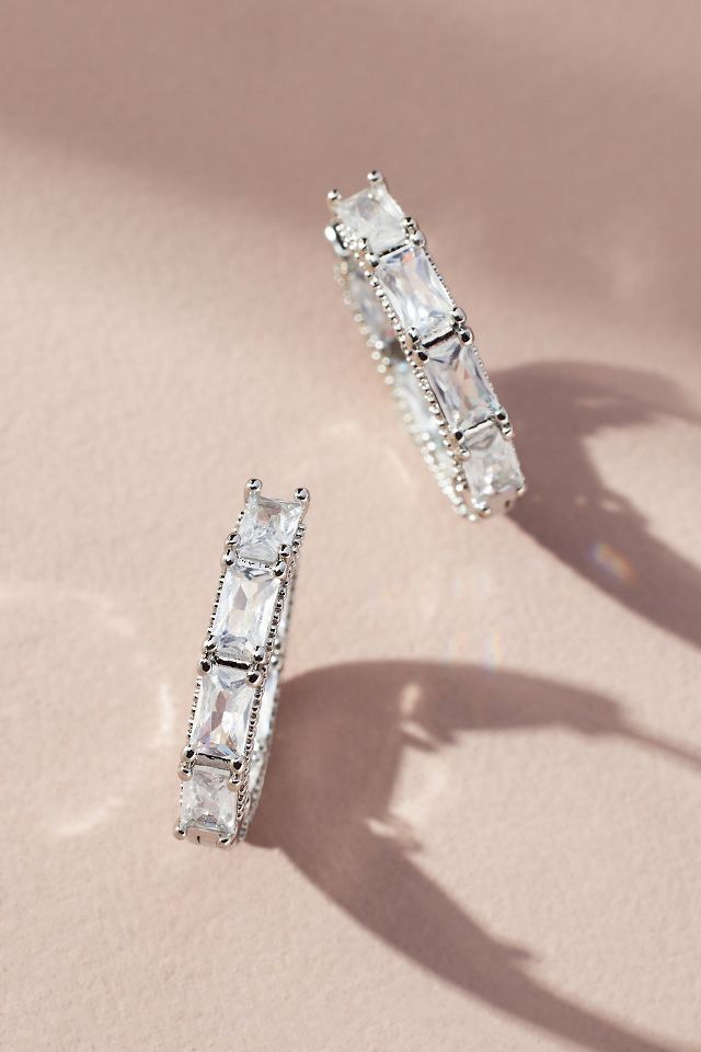 Baguette crystal deals earrings