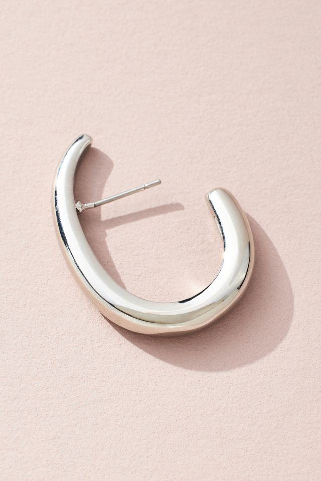 Front-Facing Huggie Hoop Earrings #1