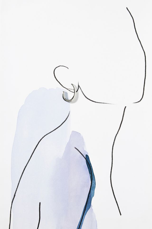 Front-Facing Huggie Hoop Earrings #2