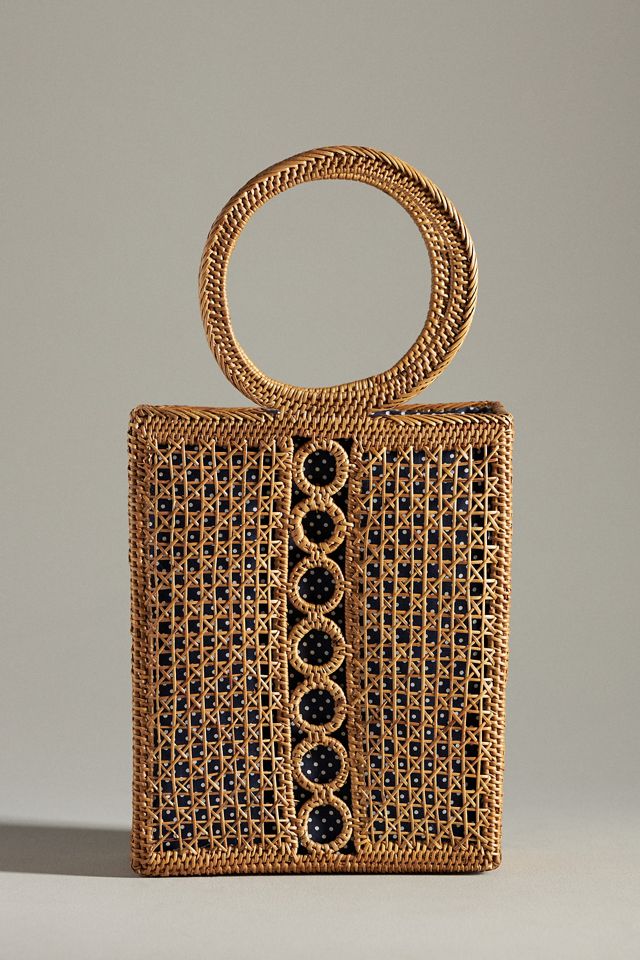 By Anthropologie Bali Woven Textured Tote Bag #1