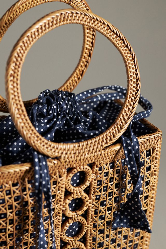 By Anthropologie Bali Woven Textured Tote Bag #2