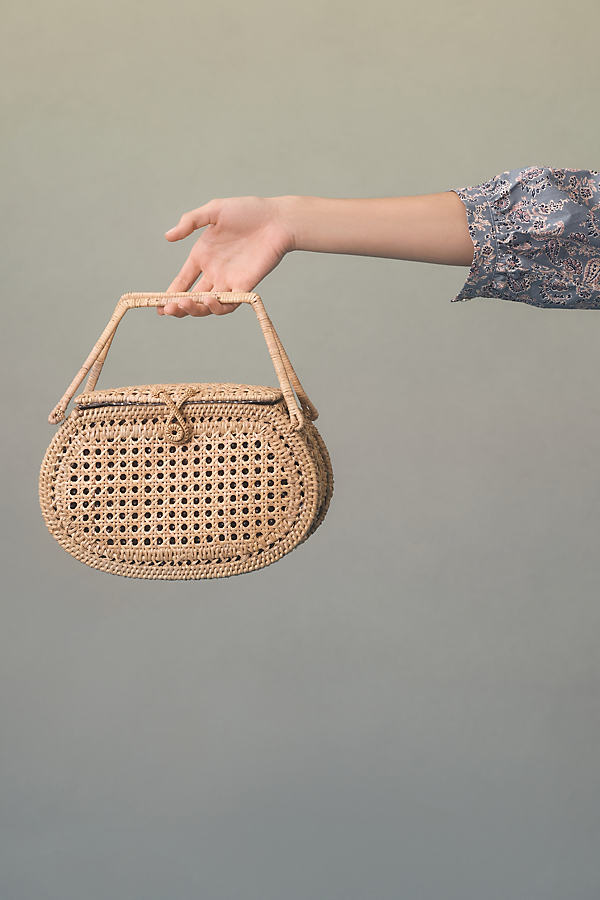 By Anthropologie Woven Picnic Bali Bag In Beige