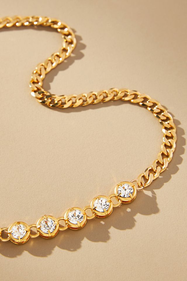 Logan Tay Rhinestone Mix Chain Necklace #1