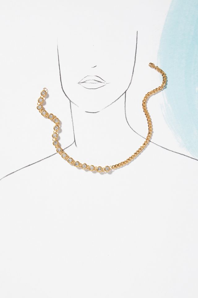 Logan Tay Rhinestone Mix Chain Necklace #2