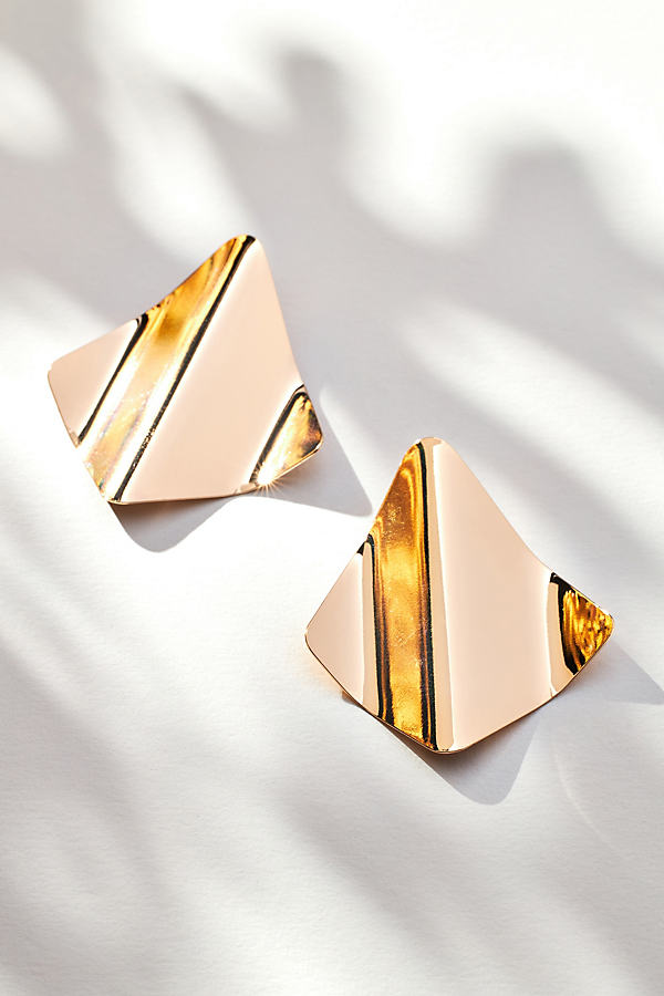 Wavy Square Statement Earrings