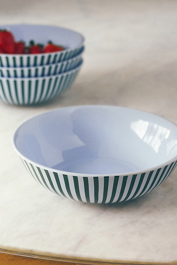 Anthropologie Lyla Solid Bowls, Set Of 4 In White