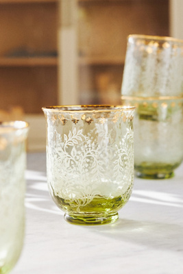 Anthropologie Sinna Stemless Wine Glasses, Set Of 4
