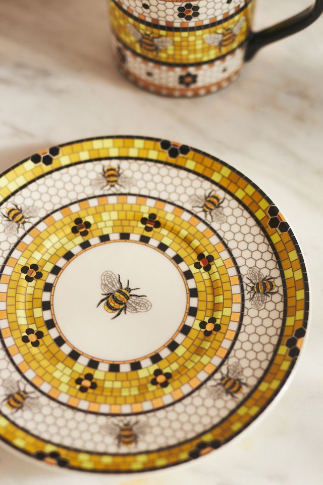 Bistro Garden Tile Espresso Cup & Saucer