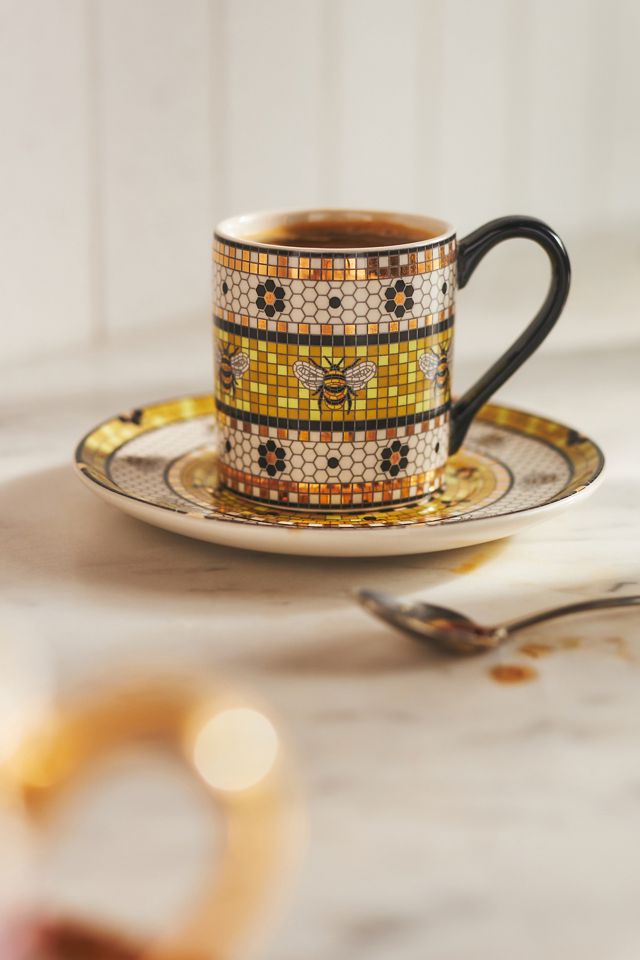 Bistro Garden Tile Espresso Cup & Saucer