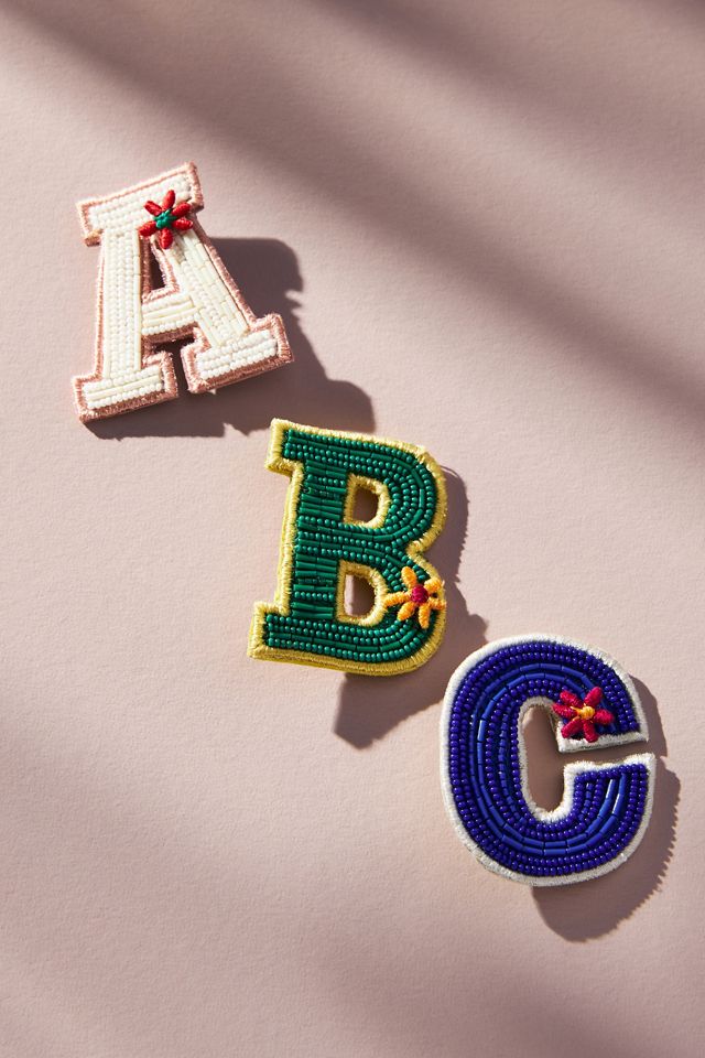 Mignonne Gavigan x Anthropologie Letterman Monogram Brooch #1