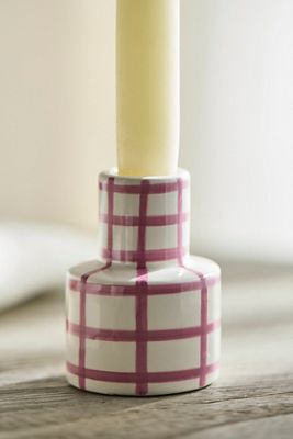 Checkered Ceramic Taper Holder
