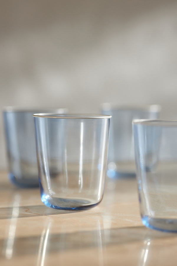Anthropologie Ada Juice Glasses, Set Of 4 In Blue