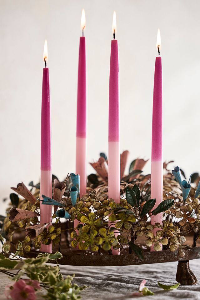 Thin Dip Dye Taper Candles, Set of 4 #2