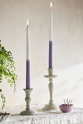 Dip Dye Taper Candles, Set of 2