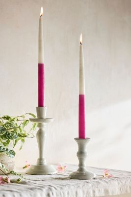 Terrain Dip Dye Taper Candles, Set Of 2 In Pink