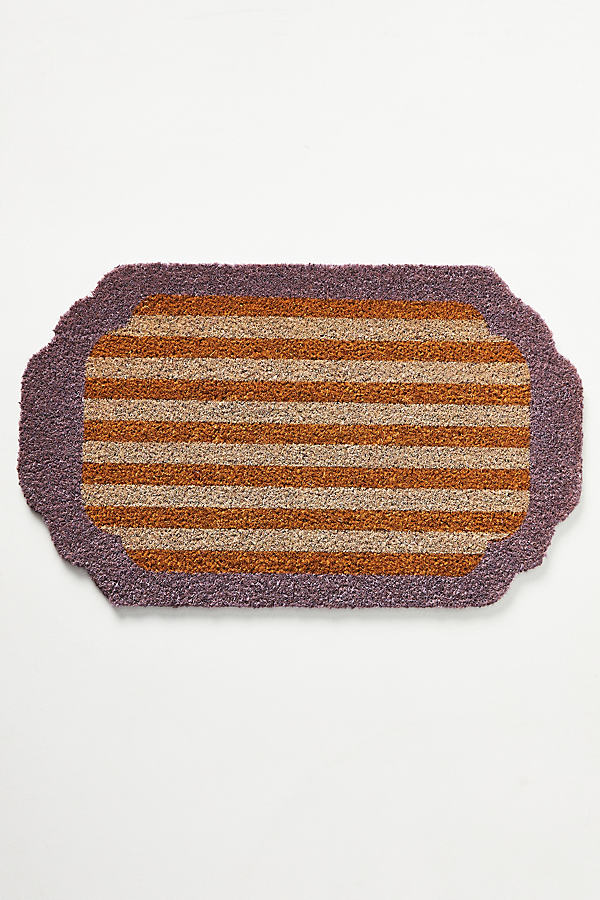 Anthropologie Shaped Terrace Doormat In Purple