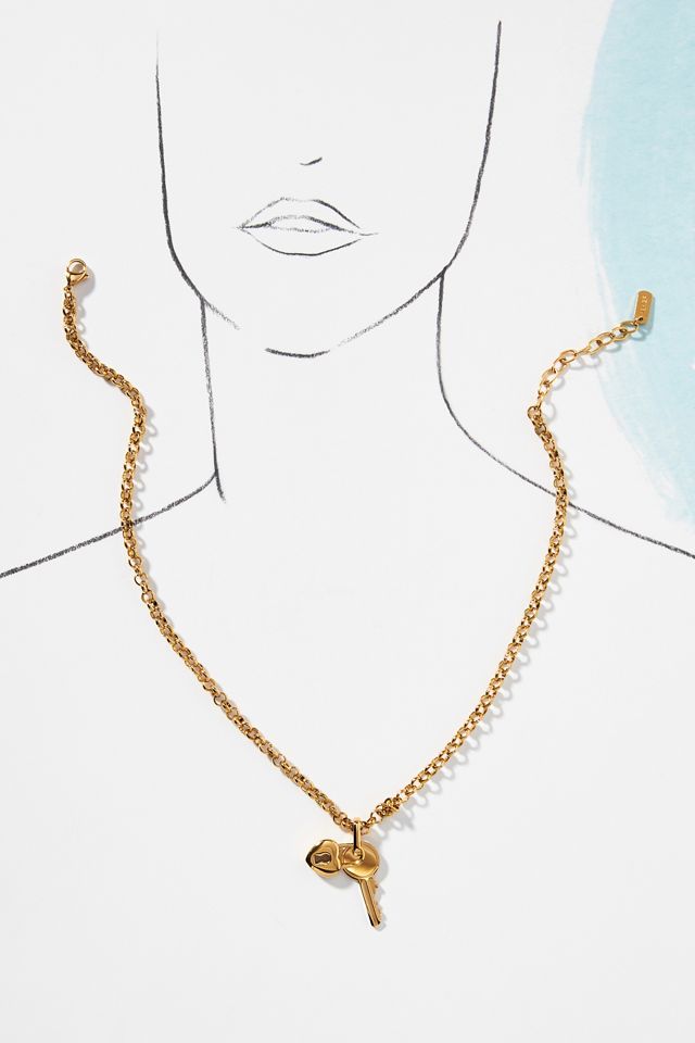 Cendré Lock & Key Necklace #2