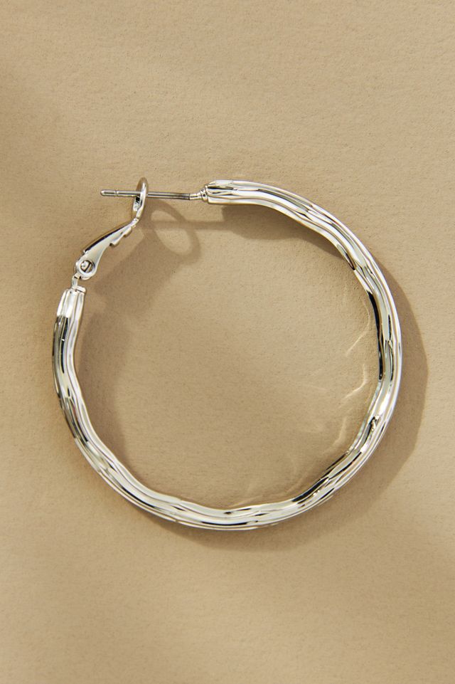 Organic Medium Hoop Earrings #1