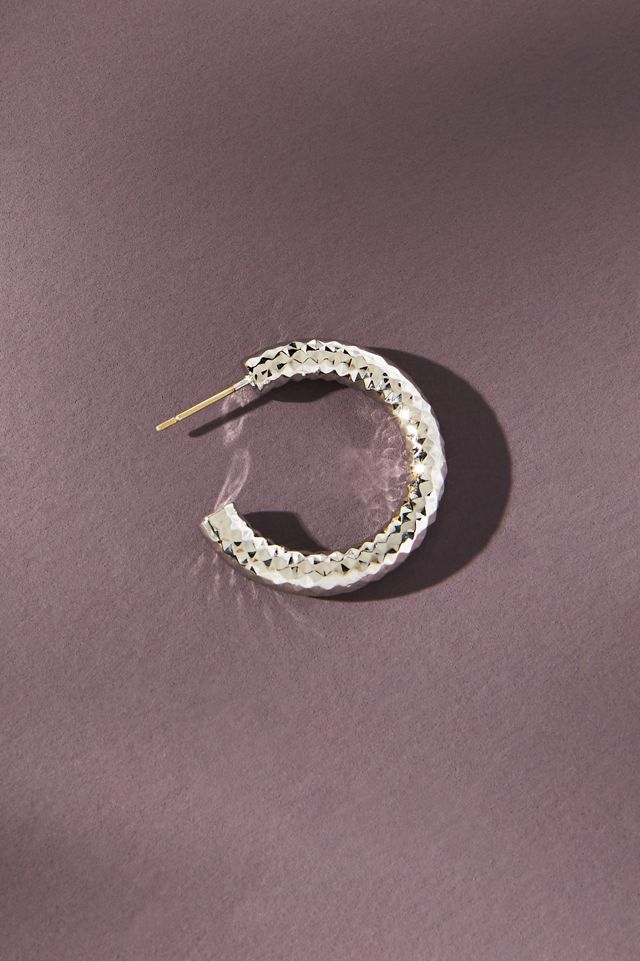 Small Hammered Hoop Earrings #1