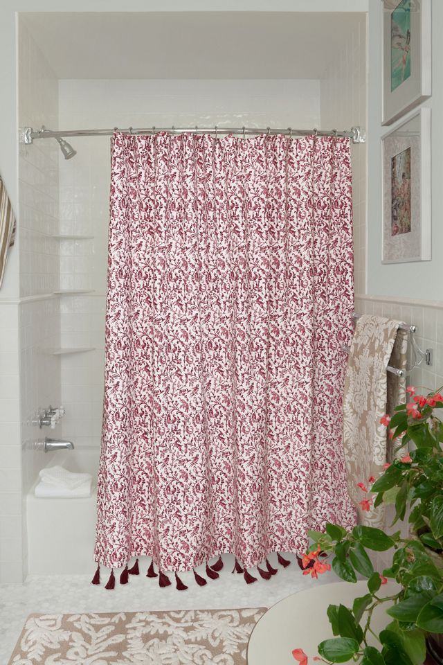 John Robshaw Taani Berry Shower Curtain AnthroLiving