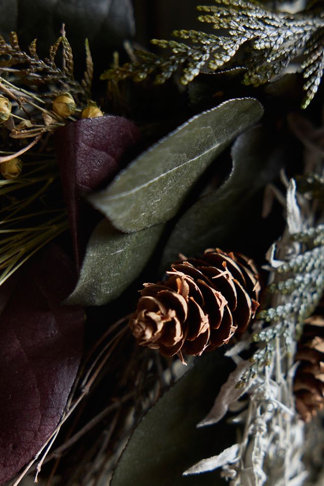 Preserved Crimson + Cedar Wreath #1