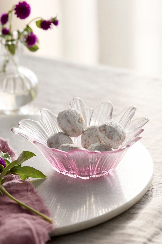 Glass Flower Candy Bowl, purple