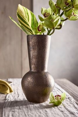 Terrain Bronze Glaze Ceramic Vase In Black